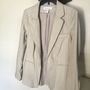 Rachel Zoe tan linen blazer/jacket